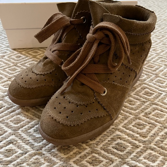 Isabel Marant Bobby Lace-Up Wedge Sneakers - Picture 11 of 14